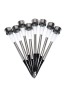 8PCS/LOT Stainless Steel Gardern Pathway Lawn Lamps Landscape Decoration LED White Light Solar Power Ground Insert Sense Lamp