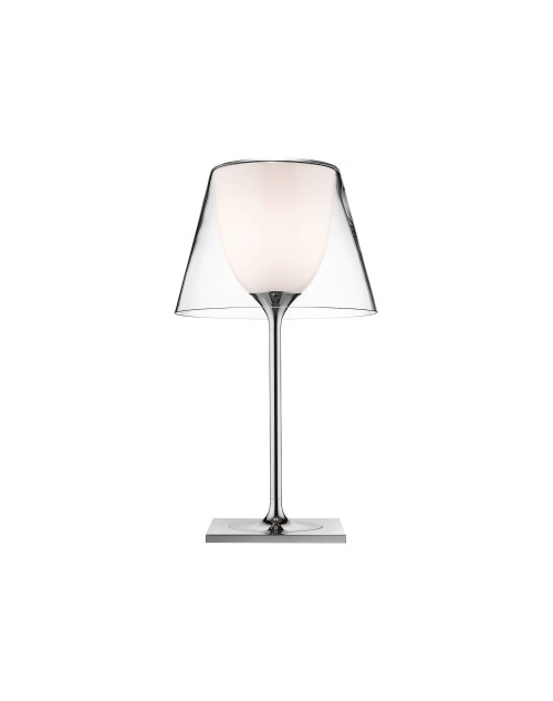 inner polished aluminum tubular polished zamak alloy Glass Table Lamp