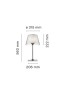 inner polished aluminum tubular polished zamak alloy Glass Table Lamp