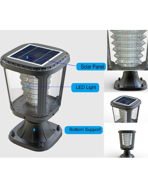 Aluminium Alloy Main Gate Led Solar Garden Outdoor Light Fittings